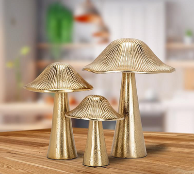 GOLD MUSHROOM DECOR