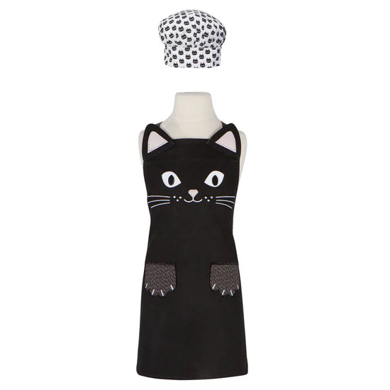 Kids Apron and Hat Set | Cat Daydream