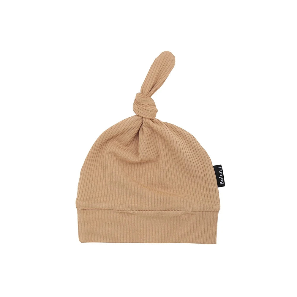 Ribbed Knotted Hat | Amber