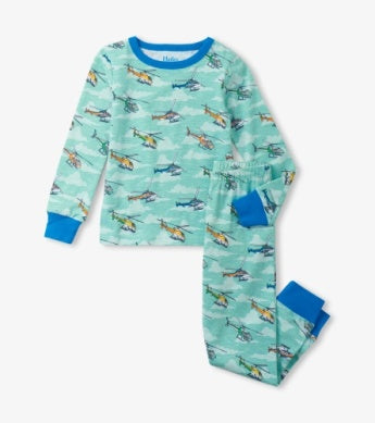 HATLEY | COTTON PAJAMA SET | HELICOPTORS