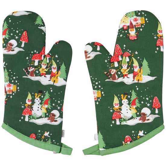 Gnome for the Holidays Oven Mitts | Set of 2