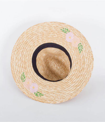 In Bloom Straw Hat - Washed Coral