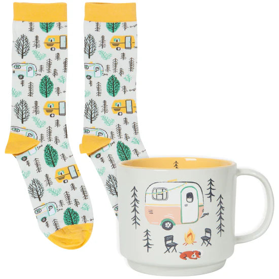 Sip & Sox | Happy Camper | Set of 2