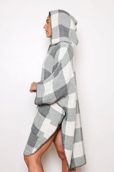TOFINO TOWEL | WOMEN'S COCOON SURF PONCHO | LIMITED EDITION PEBBLE