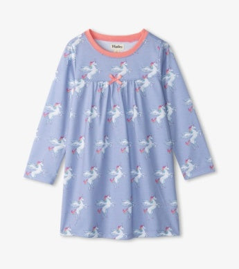 HATLEY | LONG SLEEVE NIGHTDRESS | RAINBOW PEGASUS