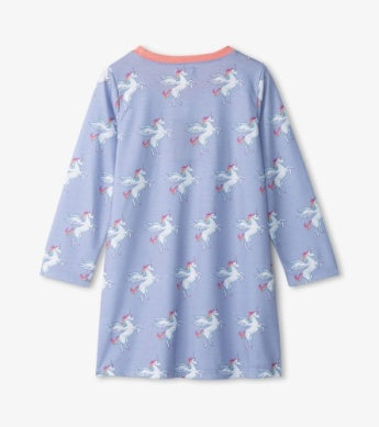 HATLEY | LONG SLEEVE NIGHTDRESS | RAINBOW PEGASUS