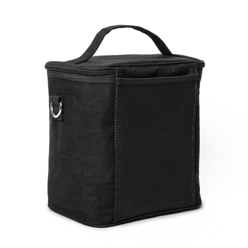SoYoung | Black Linen Lunch Poche
