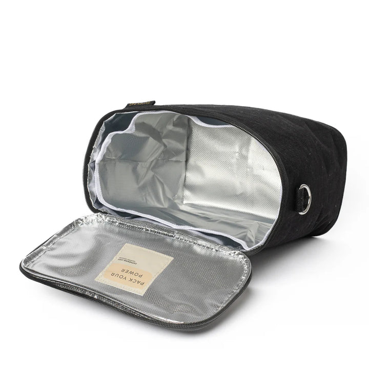 SoYoung | Black Linen Lunch Poche