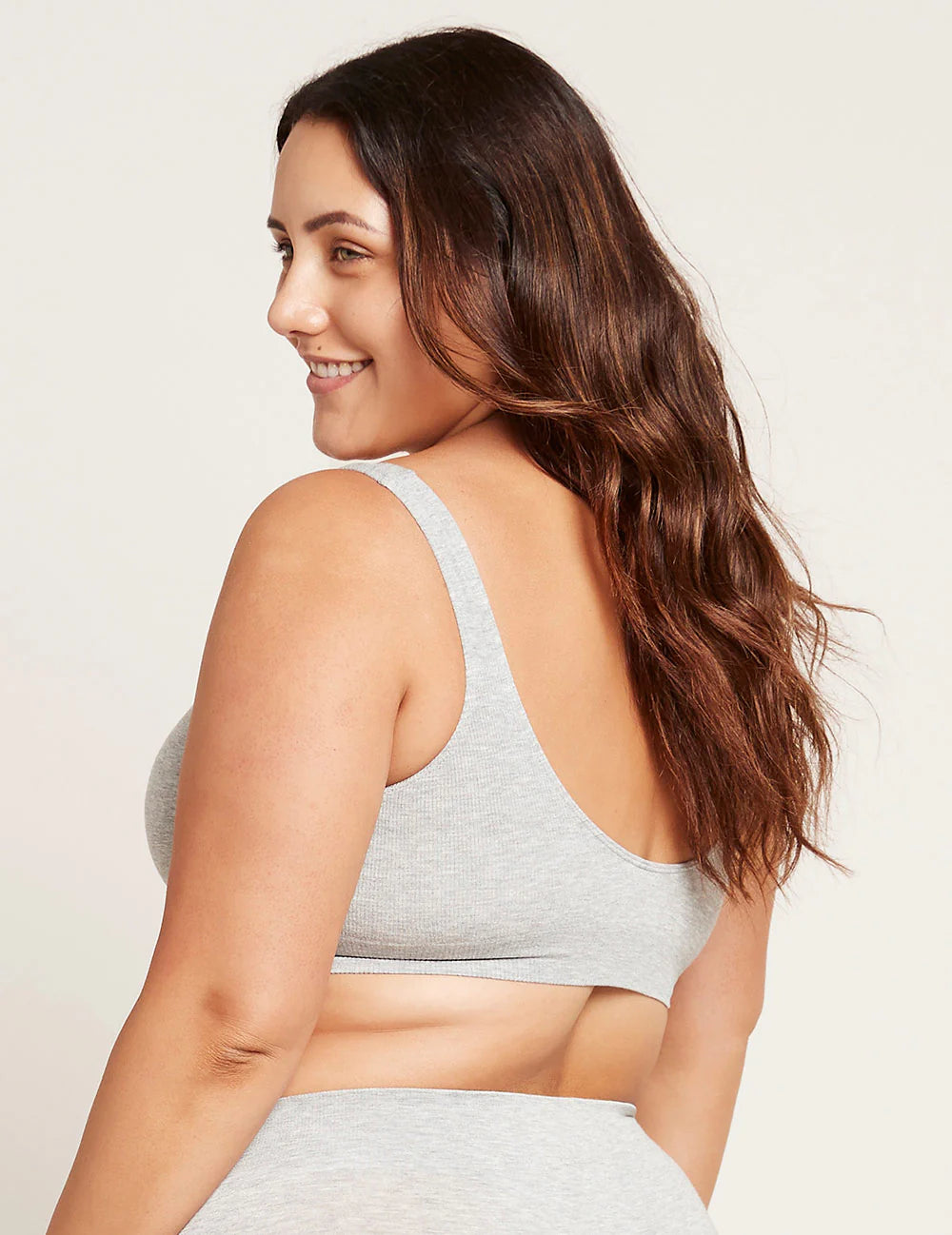 Seamfree Padded Crop Bra |  light grey