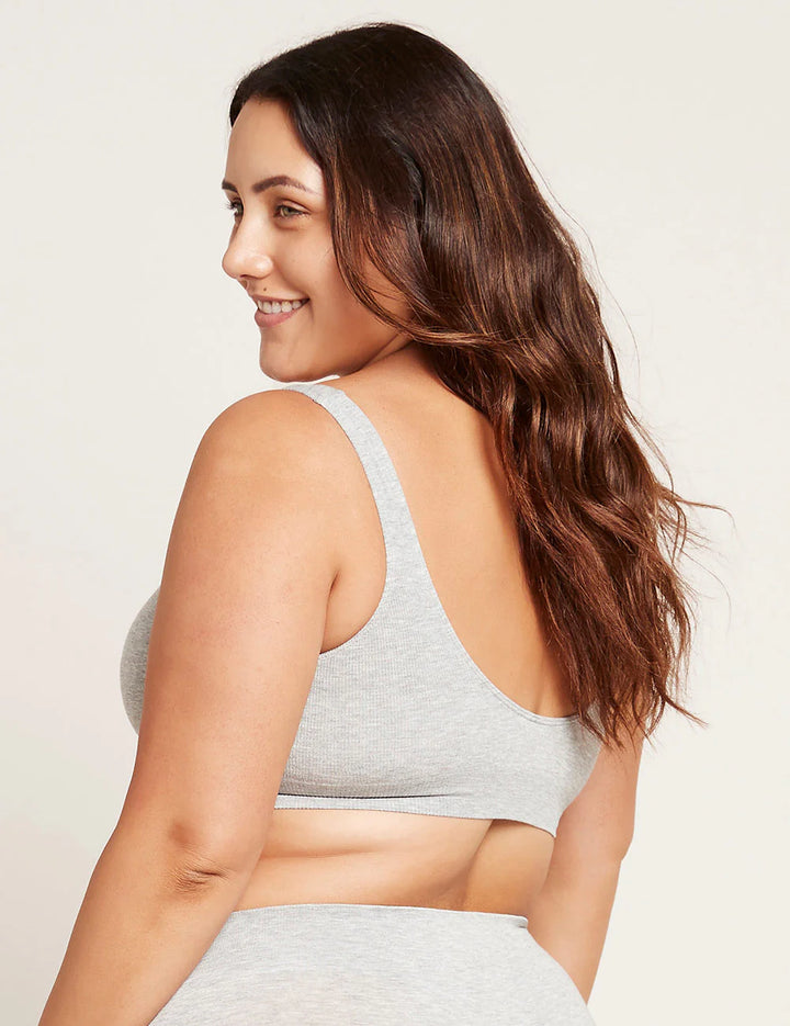 Seamfree Padded Crop Bra |  light grey