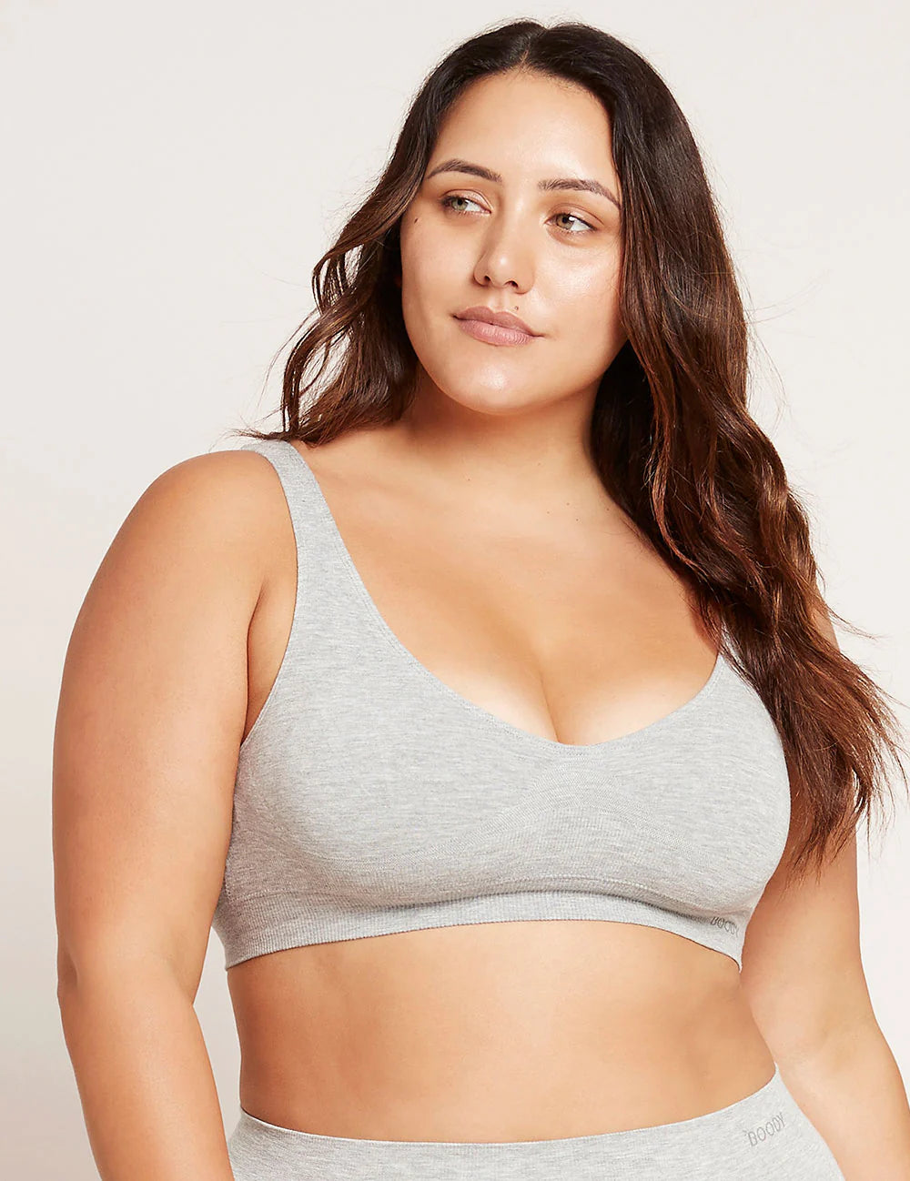Seamfree Padded Crop Bra |  light grey