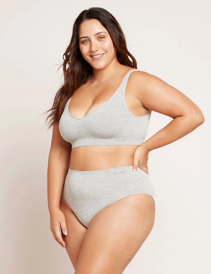 Seamfree Padded Crop Bra |  light grey