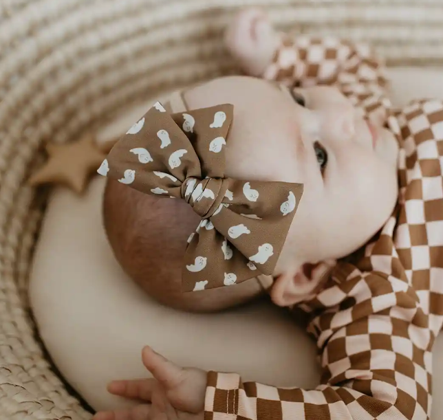 Midi Bow | friendly ghosts | headband or alligator clips available