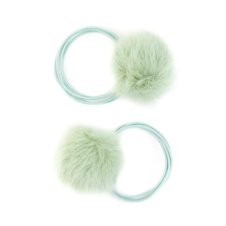 Pompom Hair Ties | mint