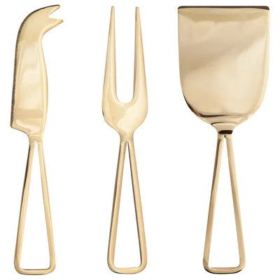 Gold Cheese Knives | Set of 3