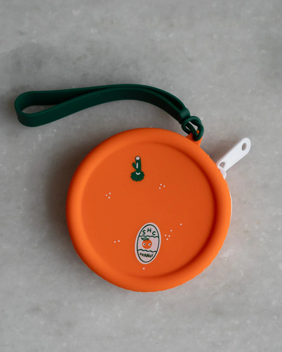 STAY HOME CLUB - ZIPPER COIN POUCH - ORANGE YA GLAD