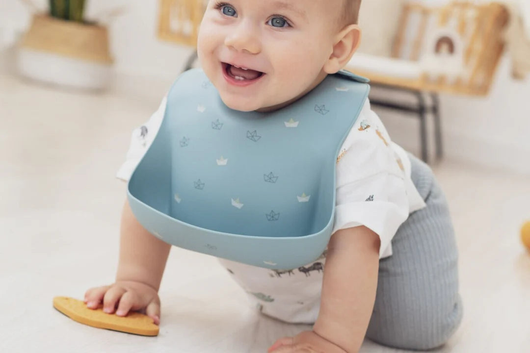 Silicone Bib | Origami Boats