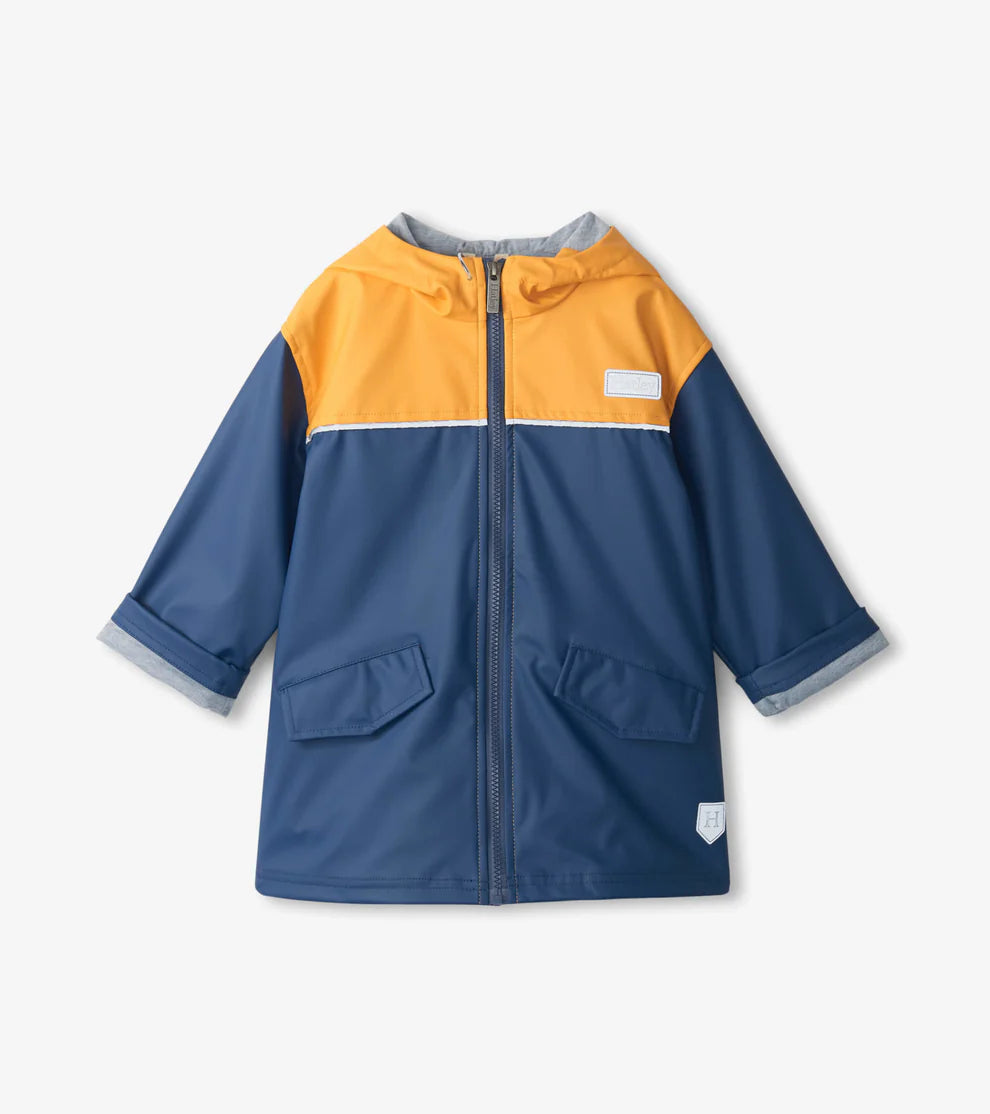 HATLEY | SPLASH JACKET | YELLOW & NAVY ZIP-UP