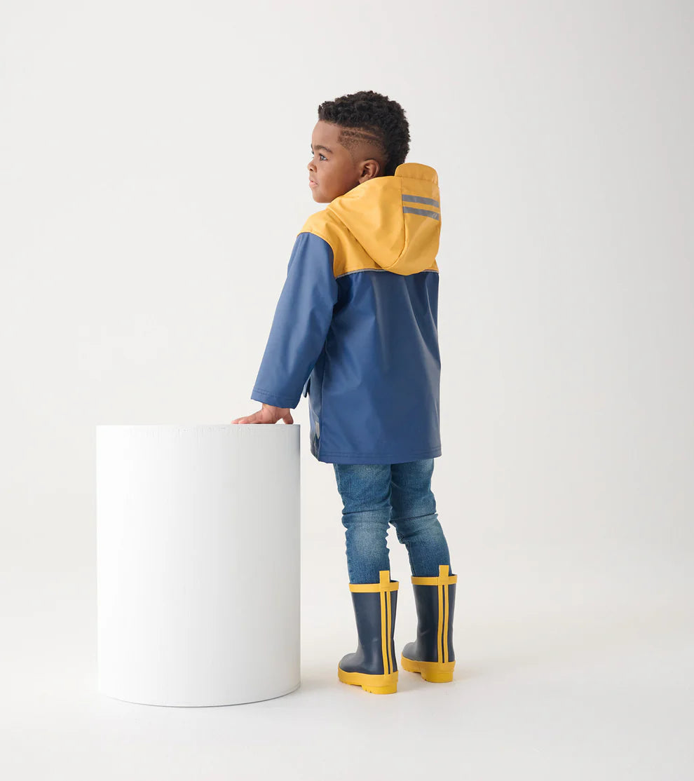 HATLEY | SPLASH JACKET | YELLOW & NAVY ZIP-UP