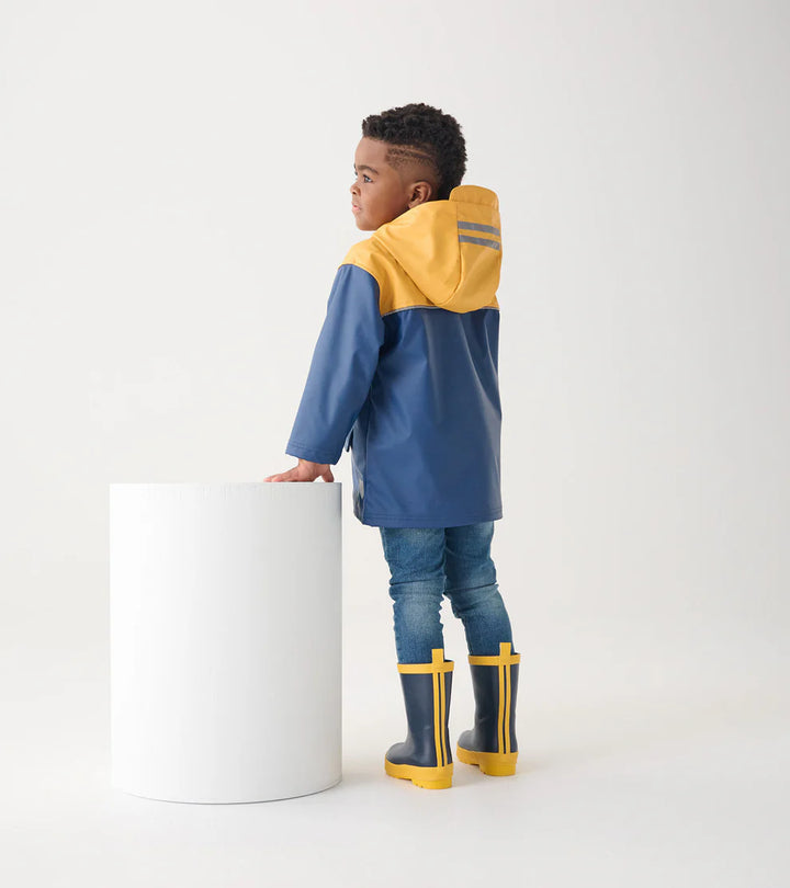 HATLEY | SPLASH JACKET | YELLOW & NAVY ZIP-UP