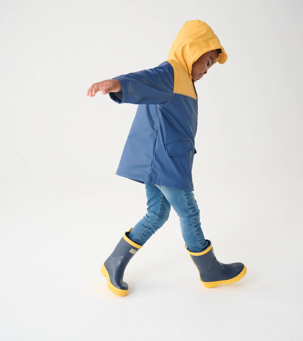HATLEY | SPLASH JACKET | YELLOW & NAVY ZIP-UP