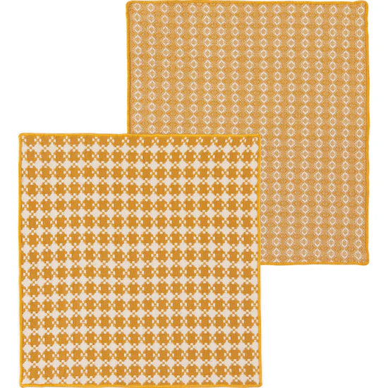 Woven Dishcloths Set of 2 | Ochre