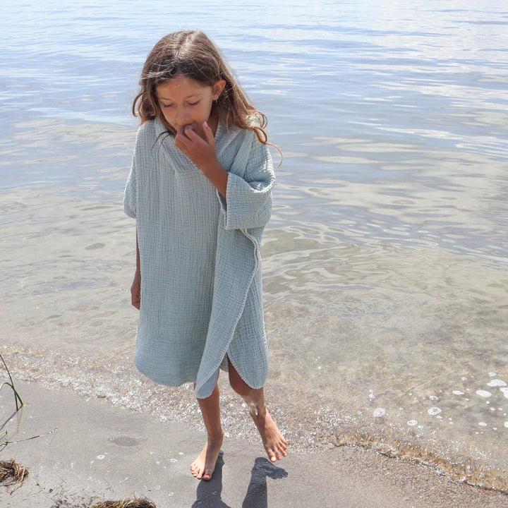 Tofino Towel | The Pebble Kids Muslin Poncho | sage
