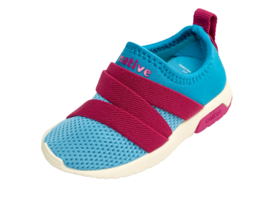 Native Shoes Phoenix Sneaker - Maui Blue/Resort Pink/Bone White