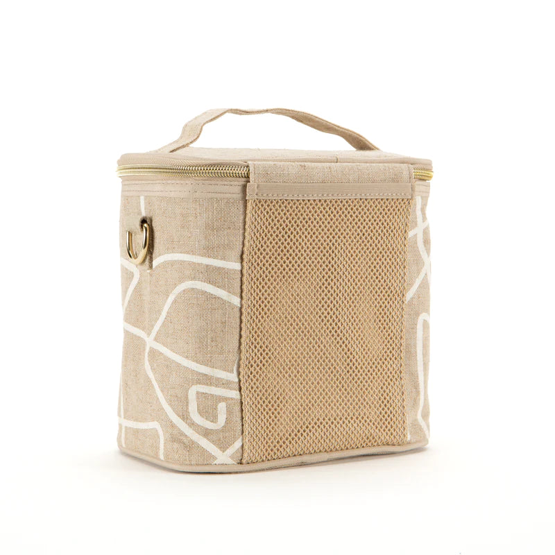 SoYoung | White Abstract Petite Lunch Poche