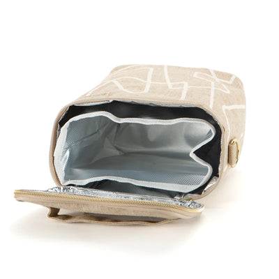 SoYoung | White Abstract Petite Lunch Poche