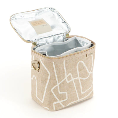 SoYoung | White Abstract Petite Lunch Poche