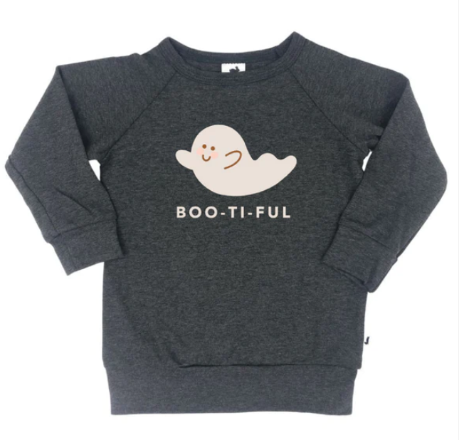 Little & Lively | Boo-ti-ful Pullover | charcoal