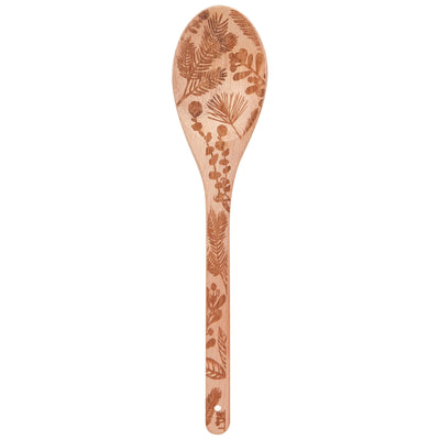 Winterberry Engraved Neem Wood Utensils | Set of 4