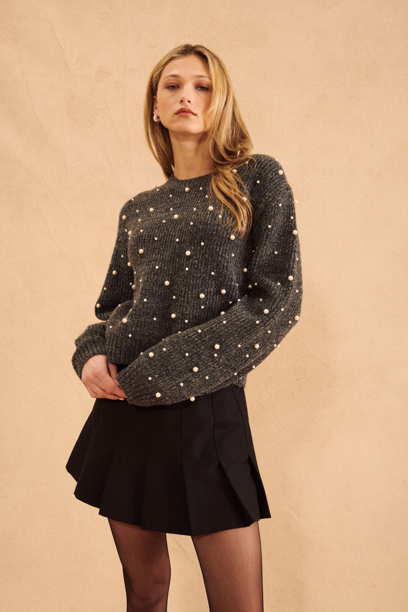 JOHN+JENN | AUGUSTUS SWEATER | BEJEWLED GRANITE