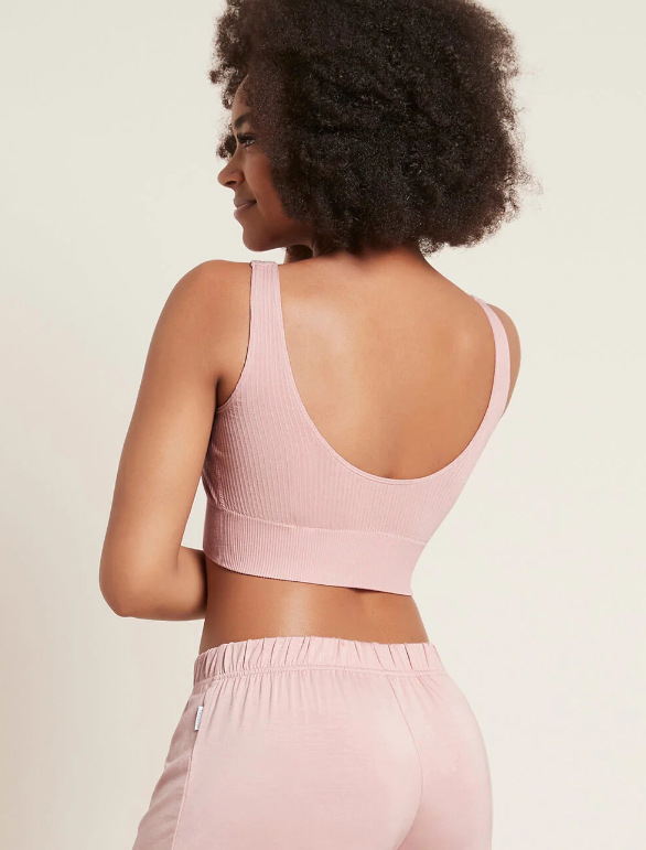 Ribbed Seamless Bra | dusty pink