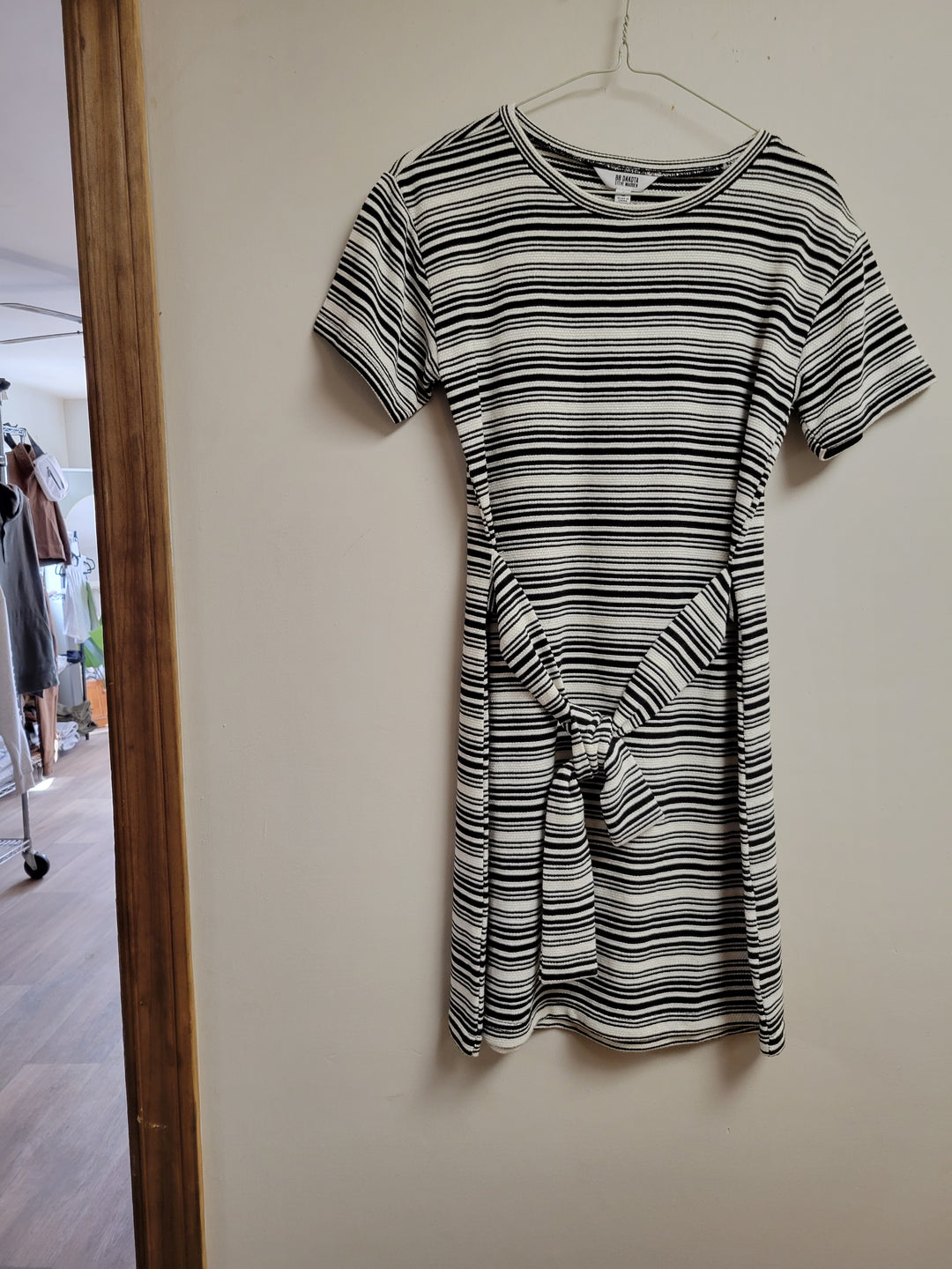 Steve Madden women's striped mini short sleeve dress