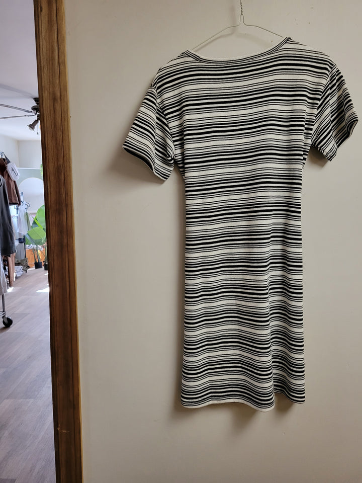 Steve Madden women's striped mini short sleeve dress