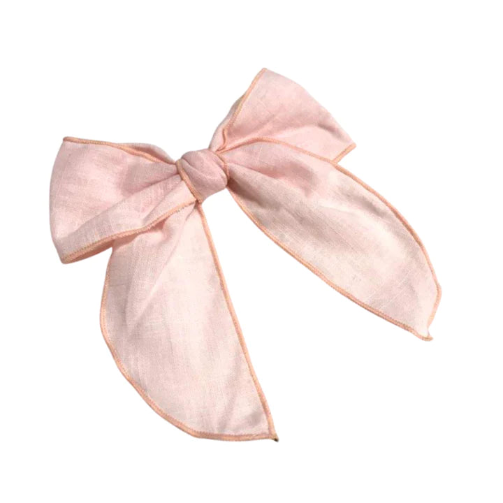 Large Bow Hair Clip | rose