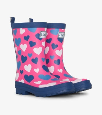 HATLEY | RAIN BOOTS | WHITE HEARTS