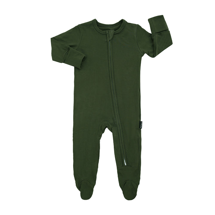 Belan J. | Footed Zipper Sleeper | forest green