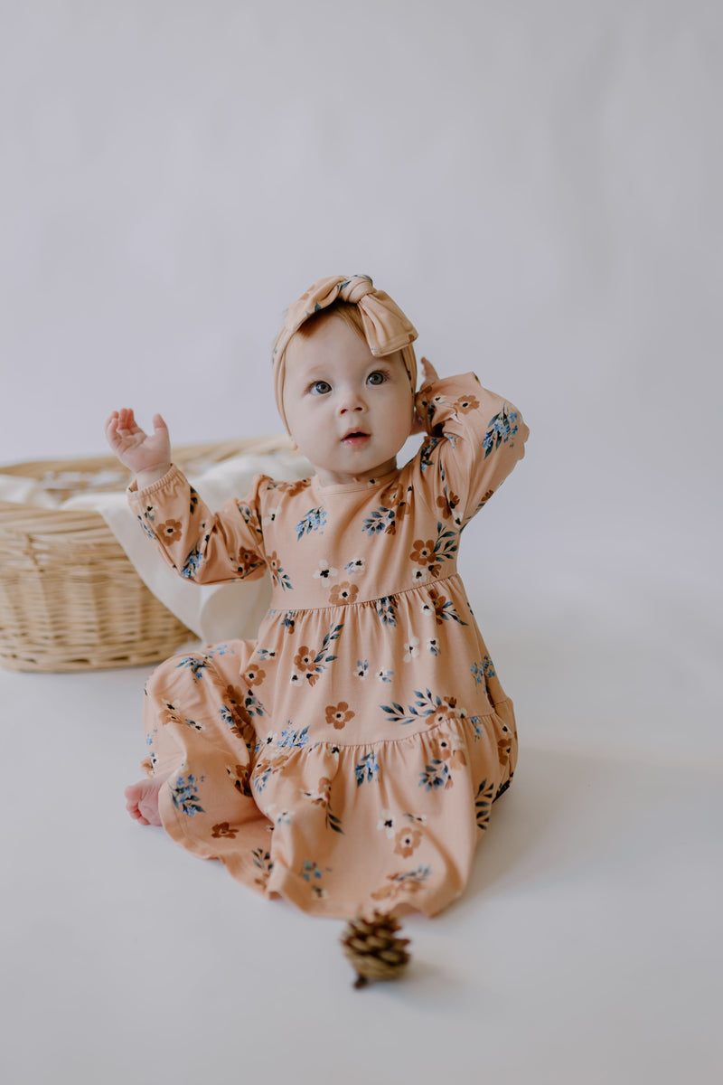 Long Sleeves Tiered Dress | floral