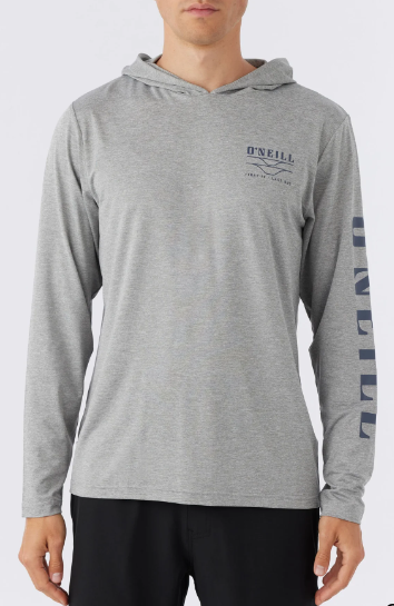 TRVLR UPF Hooded Snap Long Sleeve | heather grey