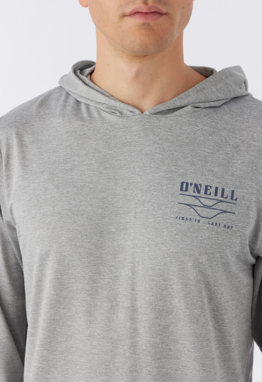 TRVLR UPF Hooded Snap Long Sleeve | heather grey