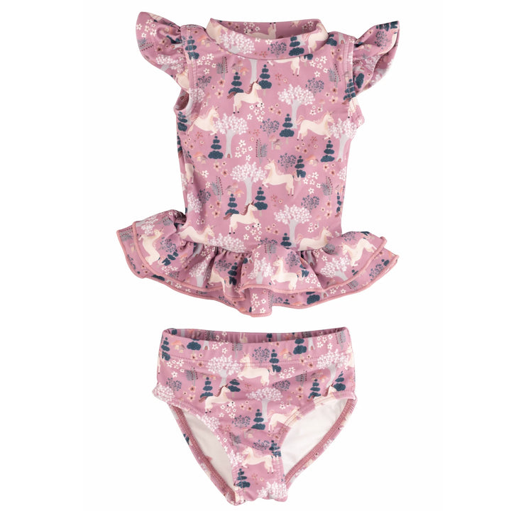 Current Tyed Clothing | The "Kinsley" Girls 2 Piece Twirl Rashguard Set