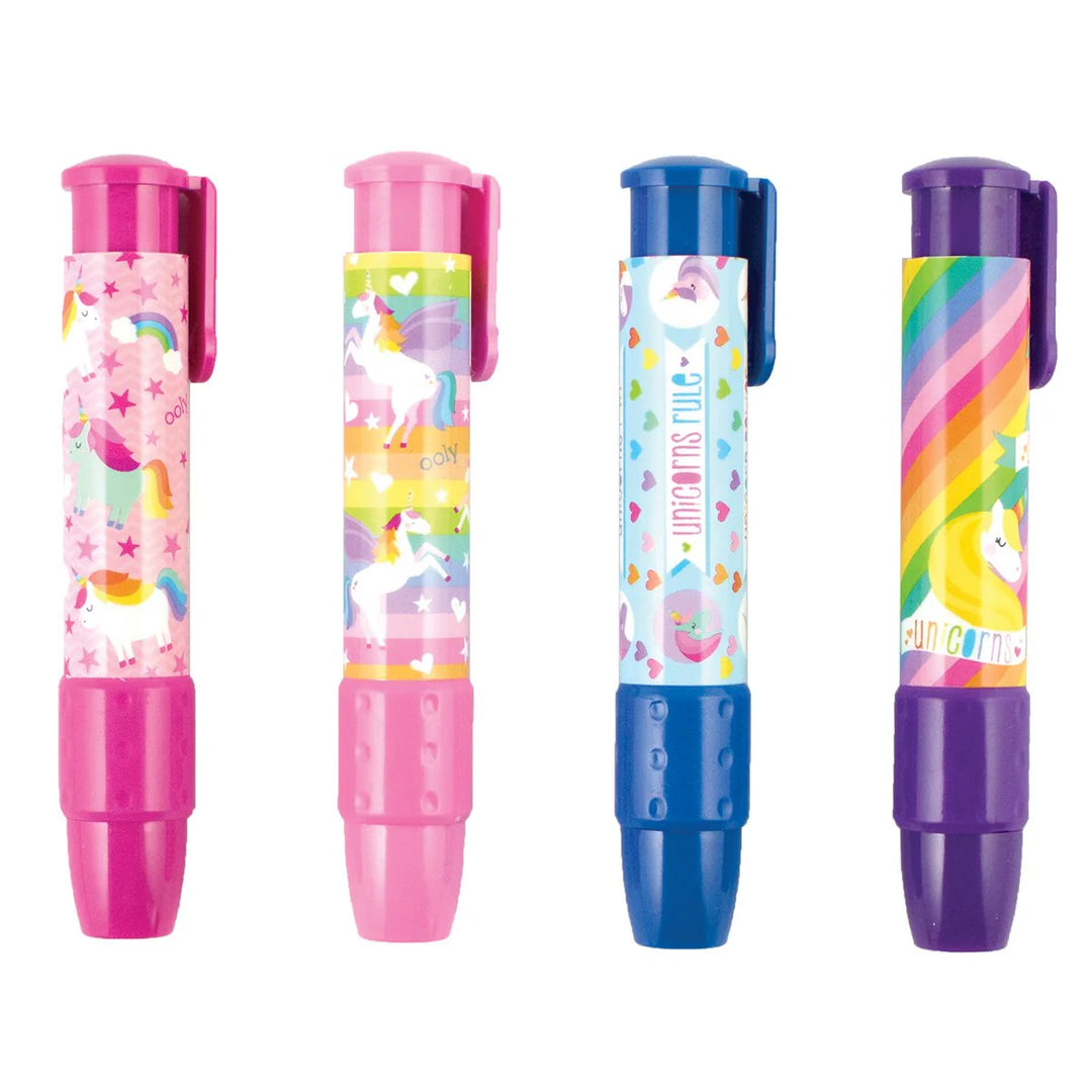 Unique Unicorns: ClickIt Erasers - 4 Colours Available