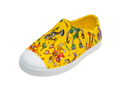Native Shoes Jefferson - Sugarlite Print Crayon Yellow/Shell White/Robots