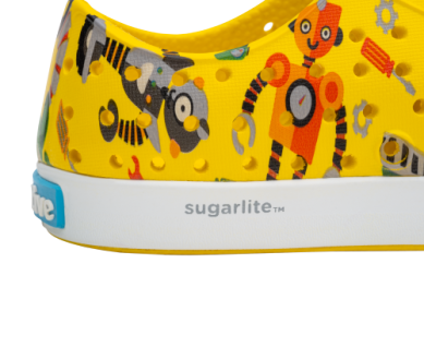 Native Shoes Jefferson - Sugarlite Print Crayon Yellow/Shell White/Robots