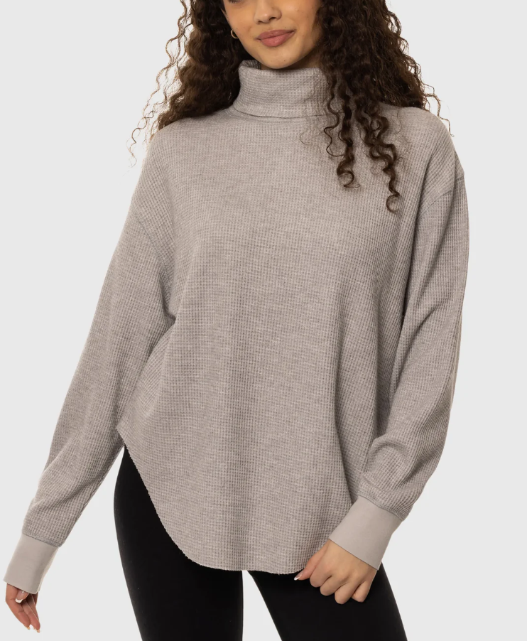 TEAMLTD | WAFFLE TURTLENECK | GREY