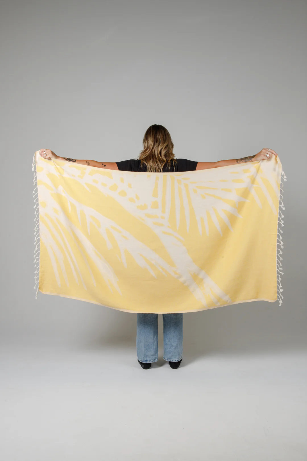 Tofino Towel | The Somers Palm Turkish Towel | apricot
