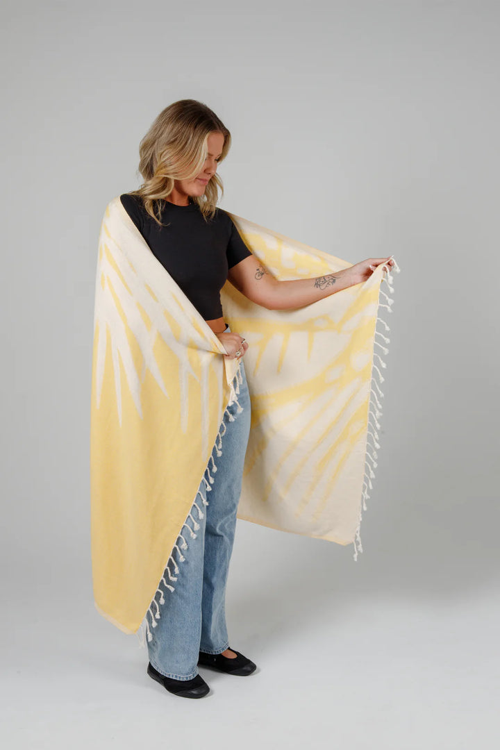 Tofino Towel | The Somers Palm Turkish Towel | apricot